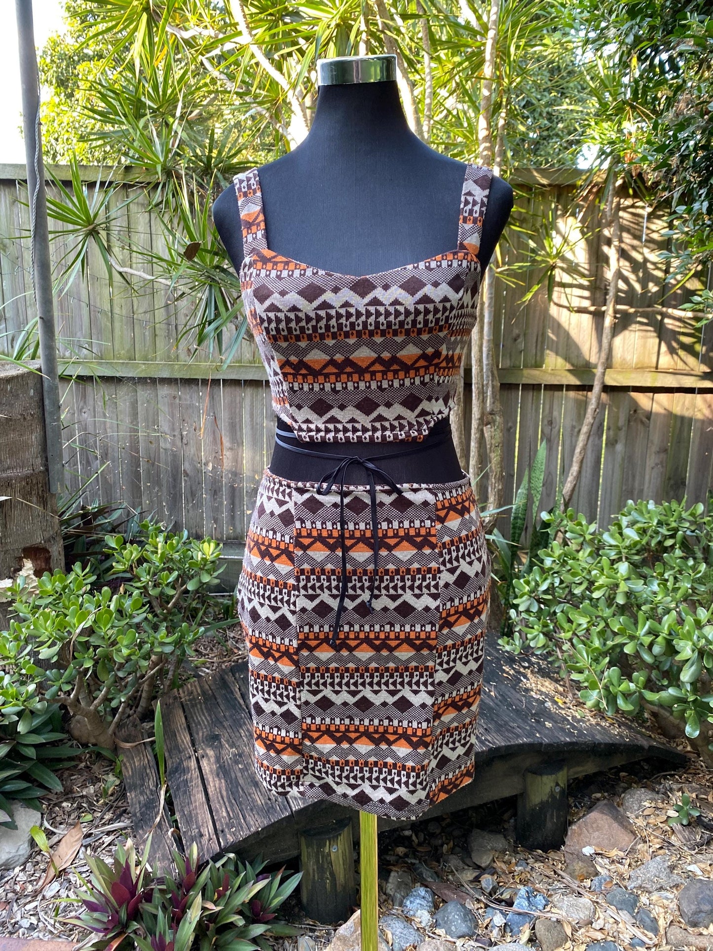 Reworked two piece festival outfit, size Small